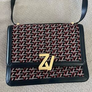 Zadig & Voltaire Blue and Red Leather Crossbody